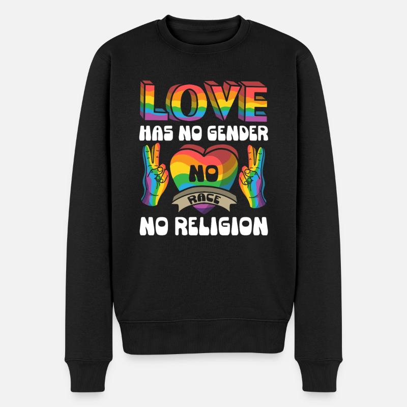 LGBTQIA+ Lesbiennes, Gays, Egalité - Pull Premium bio Homme - noir
