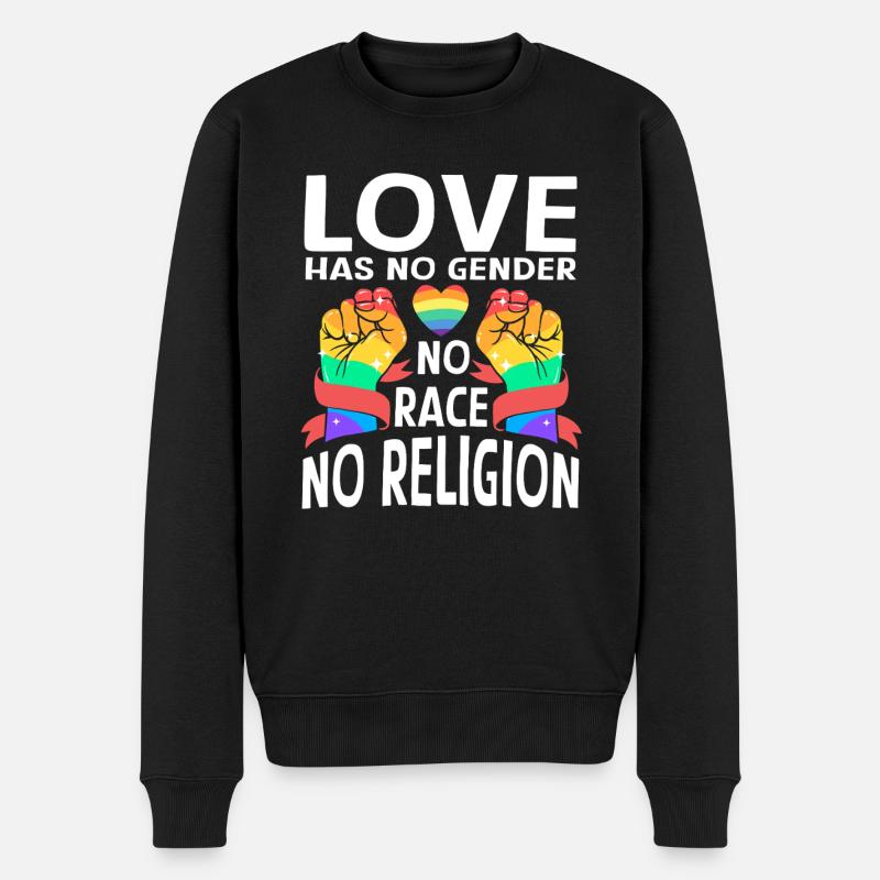 LGBTQIA+ Lesbiennes, Gays, Egalité - Pull Premium bio Homme - noir