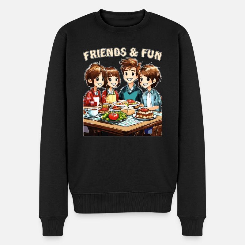FREUNDE FRIENDS & FUN - Pull Premium bio Homme - noir