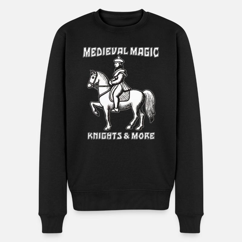 MEDIEVAL MAGIC KNIGHTS & MORE - Männer Premium Bio Pullover - Schwarz