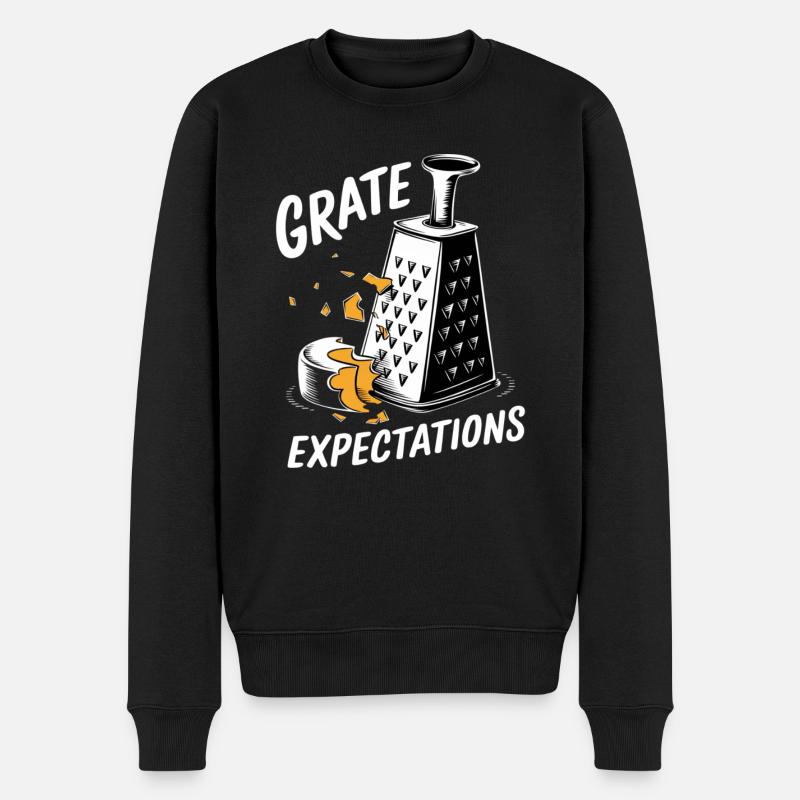 Grate Expectations Pun Design - Pull Premium bio Homme - noir