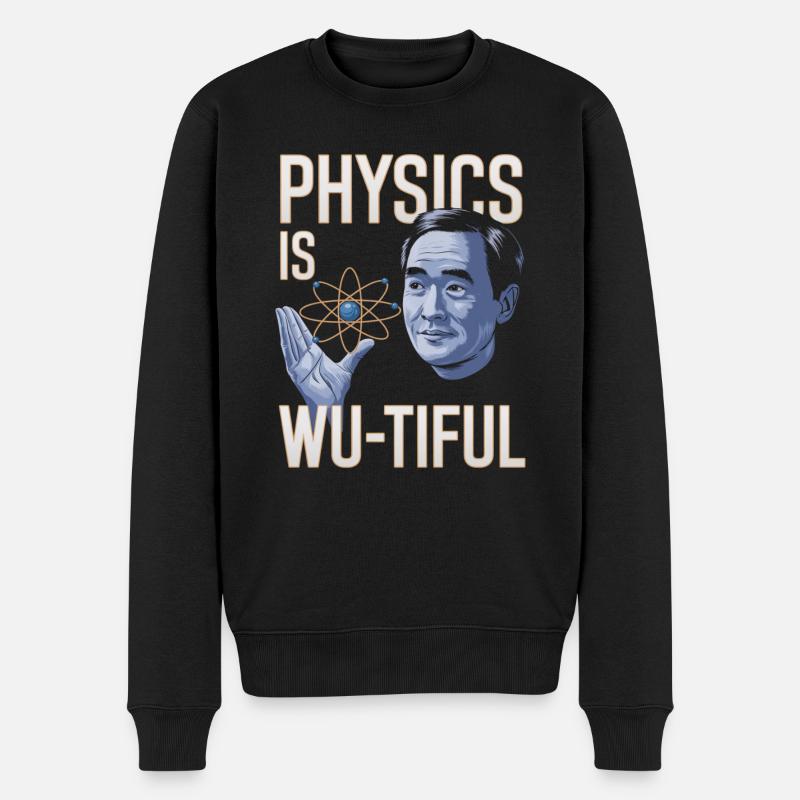 Physics Is Wu-tiful Design - Männer Premium Bio Pullover - Schwarz