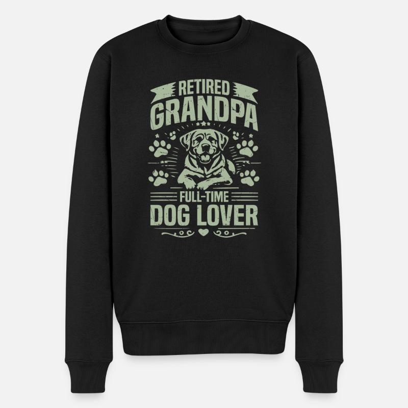 Cadeaux de grand-père chien - Pull Premium bio Homme - noir