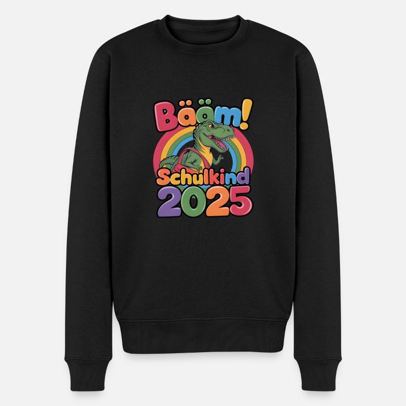 Schulkind 2025 Einschulung Schulanfang - Männer Premium Bio Pullover - Schwarz