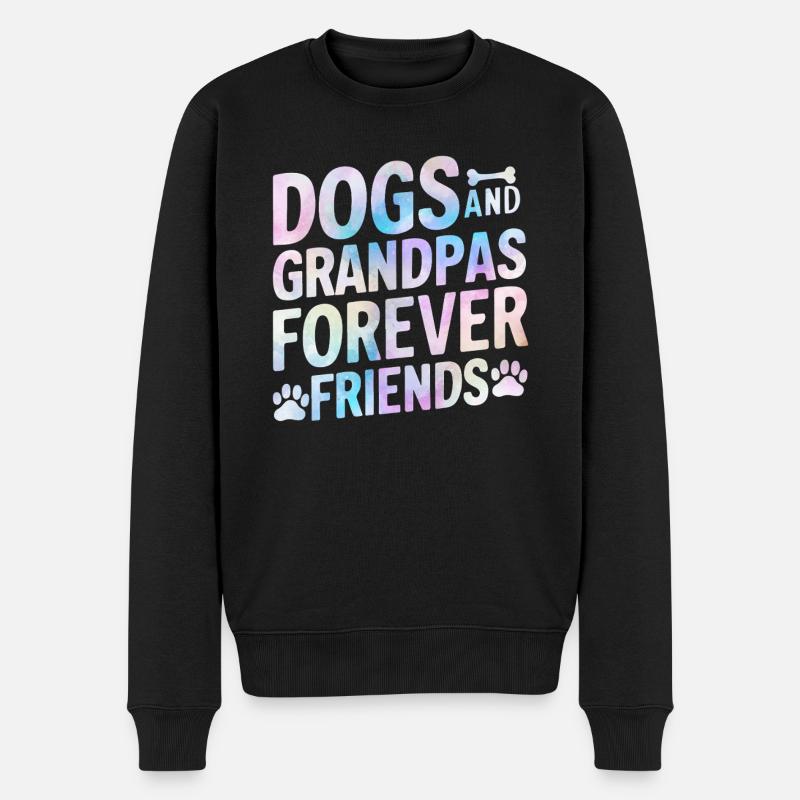 Cadeaux de grand-père chien - Pull Premium bio Homme - noir