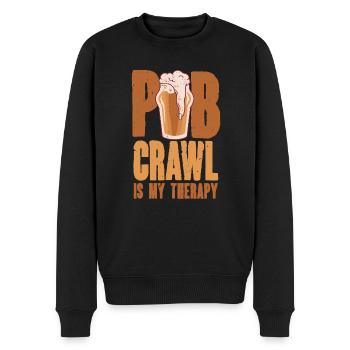 Tournée des bars Tournée des pubs - Pull Premium bio Homme - noir - Devant - Nico (187cm)