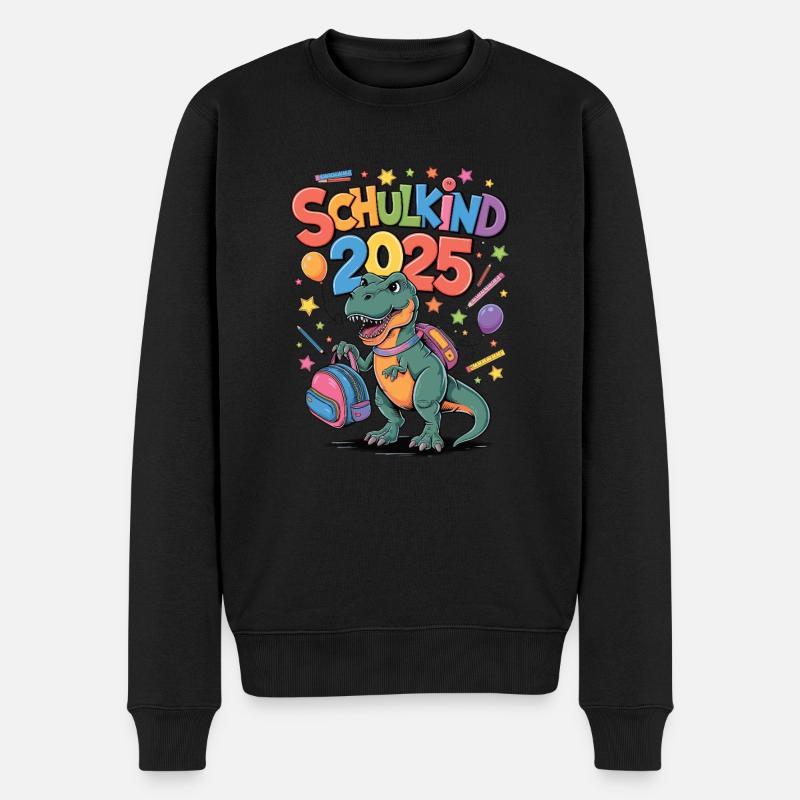 Schulkind 2025 Einschulung Schulanfang - Männer Premium Bio Pullover - Schwarz