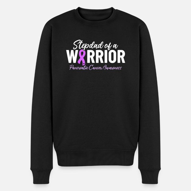 Stiefvater Von Einem Krieger Lila Band Lustig - Männer Premium Bio Pullover - Schwarz