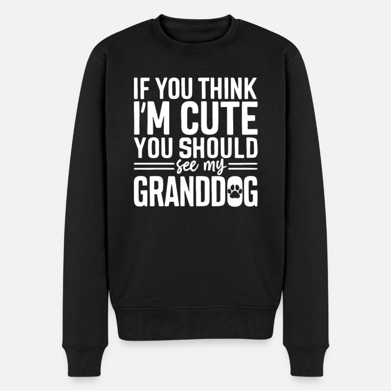Cadeaux de grand-père chien - Pull Premium bio Homme - noir
