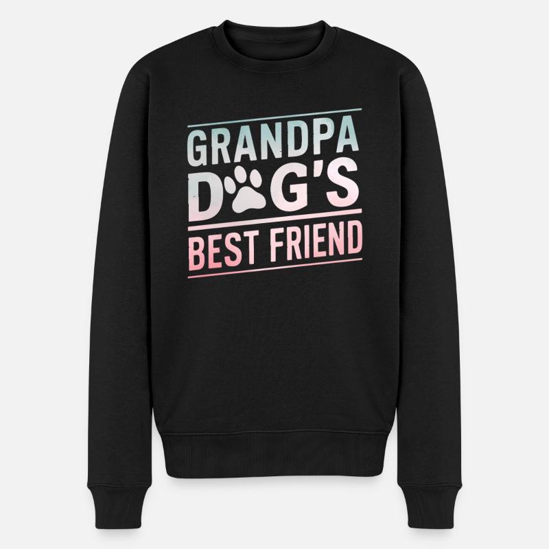 Cadeaux de grand-père chien - Pull Premium bio Homme - noir