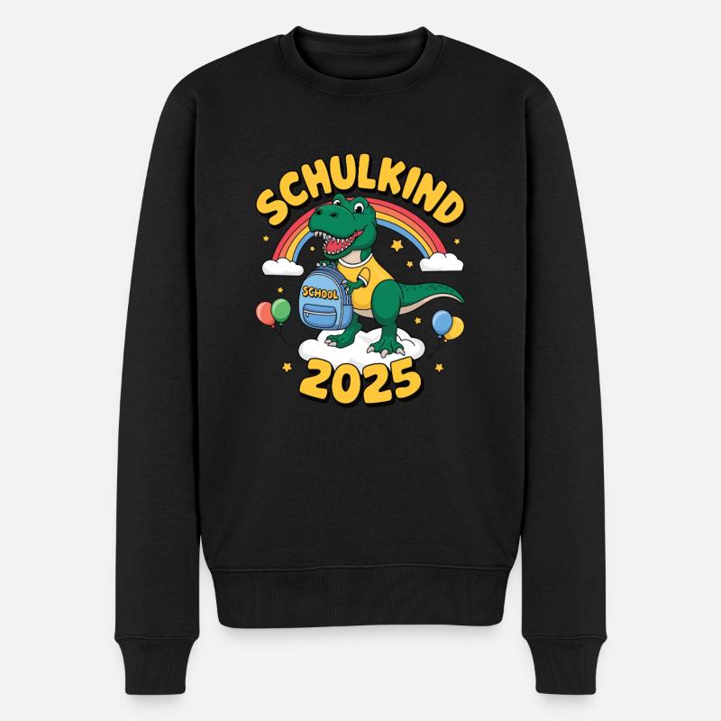 Schulkind 2025 Einschulung Schulanfang - Männer Premium Bio Pullover - Schwarz