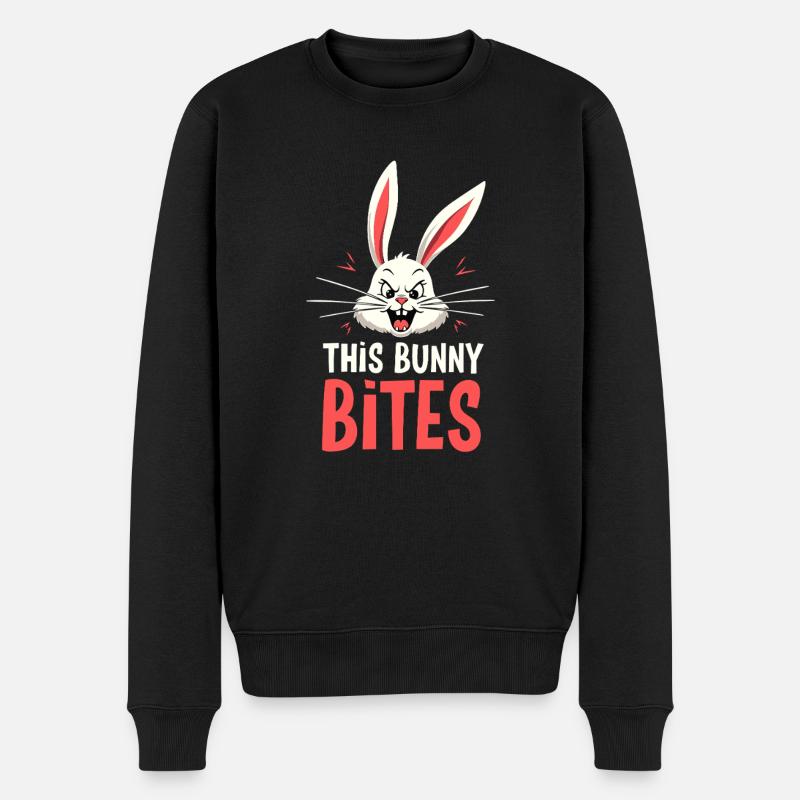 Lapin Conception d’animaux sarcastiques - Pull Premium bio Homme - noir