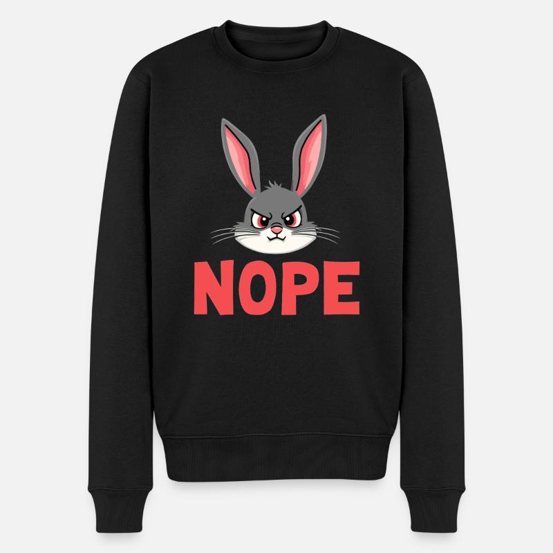 Lapin Conception d’animaux sarcastiques - Pull Premium bio Homme - noir