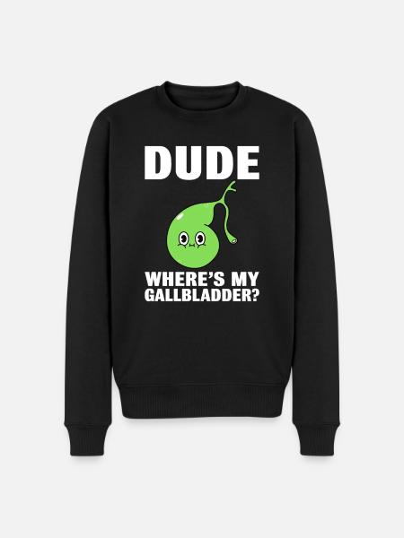Funny Gallbladder Removal Cholecystectomy - Men's Premium Organic Jumper - black
