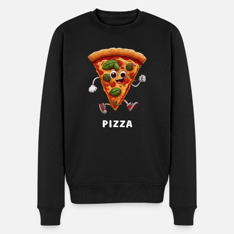 PIZZA - Pull Premium bio Homme - noir