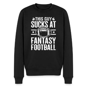 Funny Fantasy Football FFL Commissioner Draft - Men's Premium Organic Jumper - black - Front - Nico (187cm)