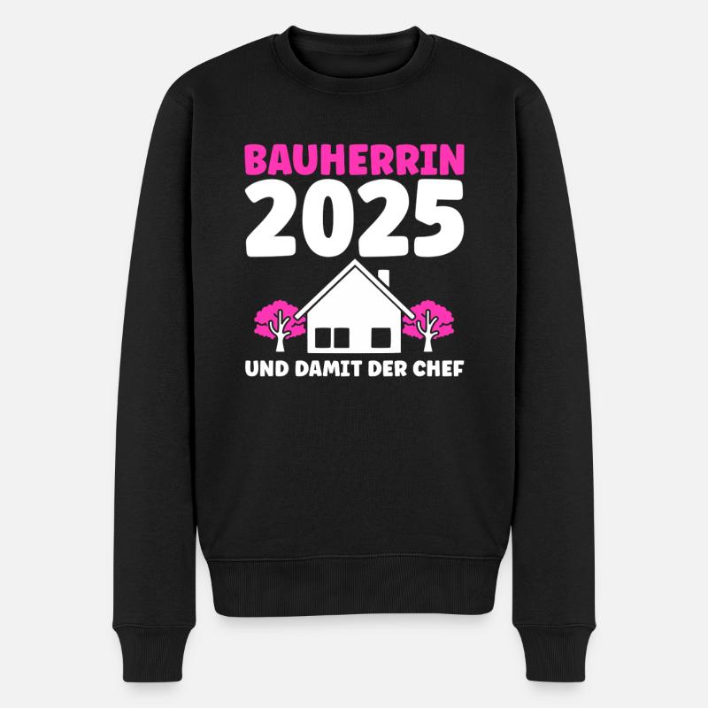 Bauherr Traumhaus Bauherrin Geschenk - Männer Premium Bio Pullover - Schwarz