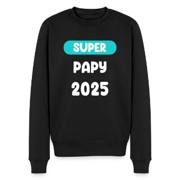 super 2025 papy cadeau annonce grossesse - Pull Premium bio Homme - noir - Devant - Nico (187cm)