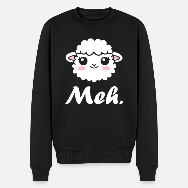 Schaf - Männer Premium Bio Pullover - Schwarz