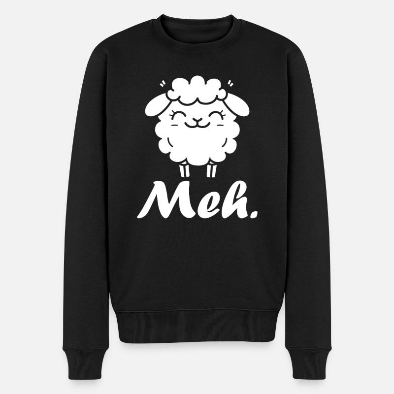 Schaf - Männer Premium Bio Pullover - Schwarz