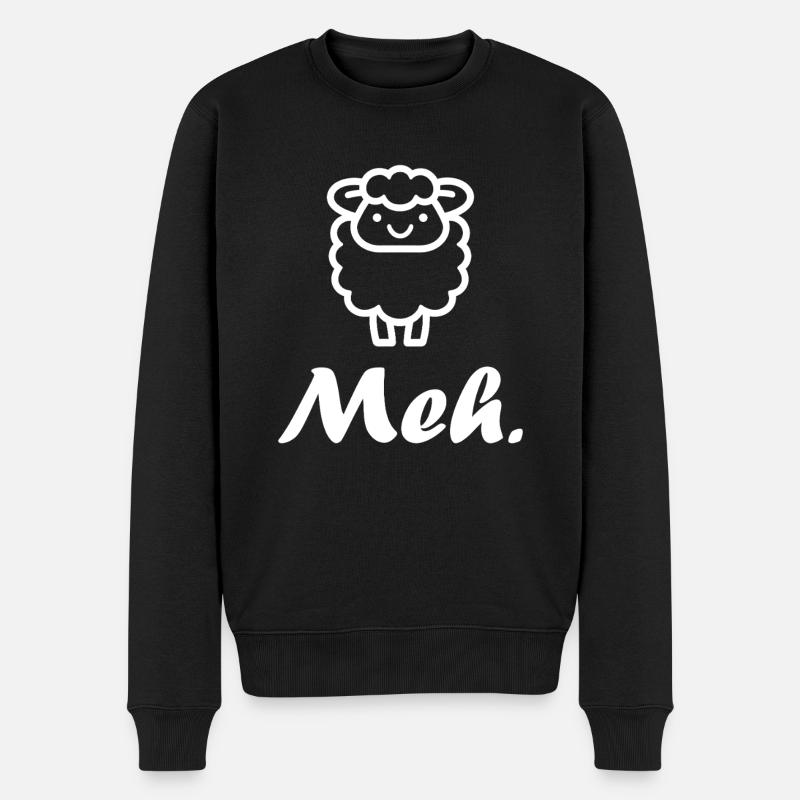 Schaf - Männer Premium Bio Pullover - Schwarz