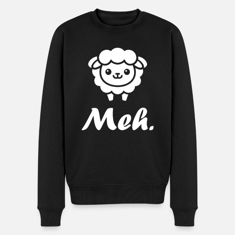 Schaf - Männer Premium Bio Pullover - Schwarz