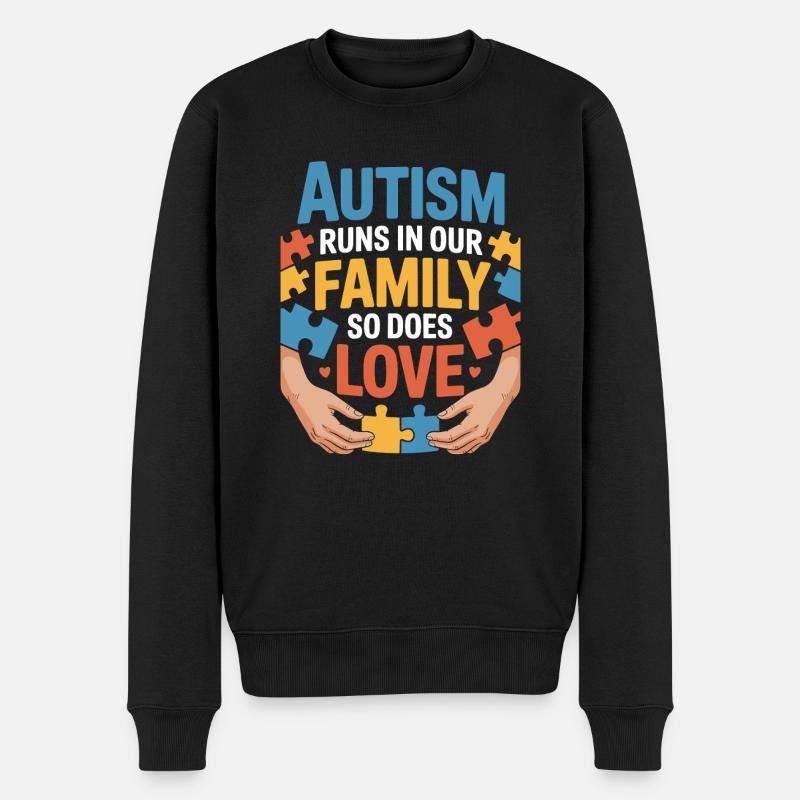 Frères et sœurs autistes - Pull Premium bio Homme - noir