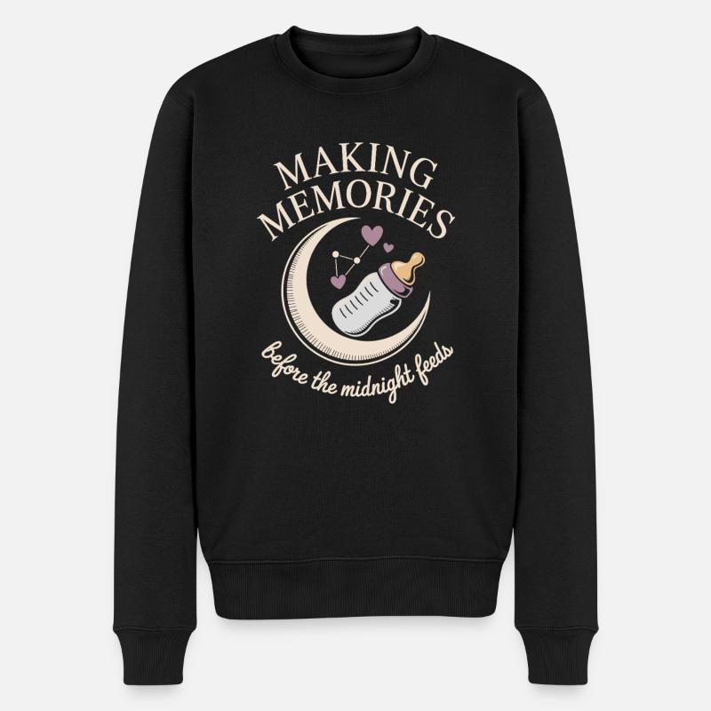 Babymoon Trip -outfit - Männer Premium Bio Pullover - Schwarz