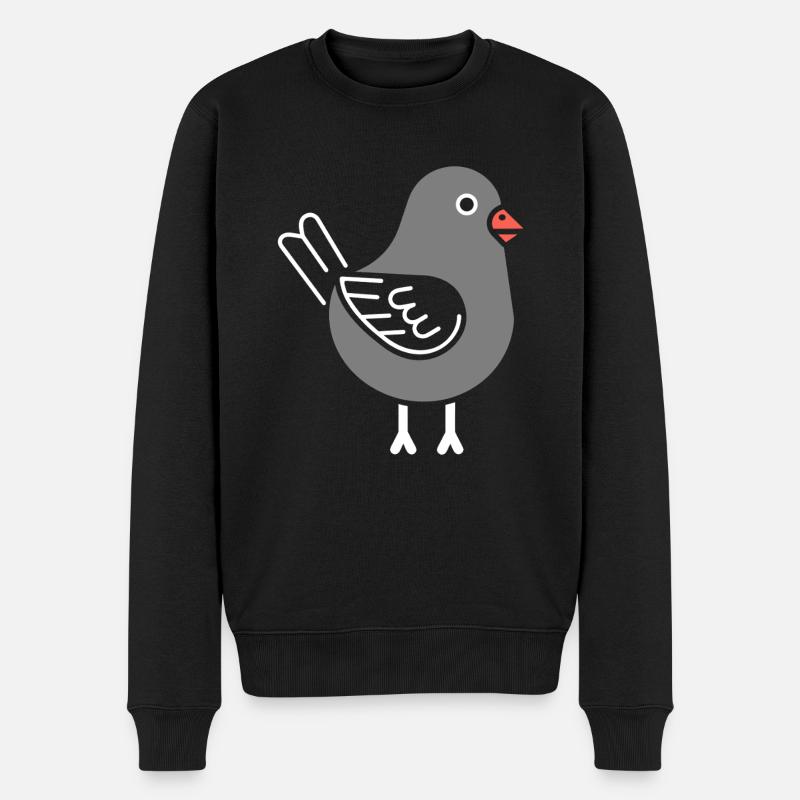Taube - Männer Premium Bio Pullover - Schwarz