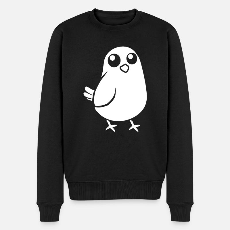 Taube - Männer Premium Bio Pullover - Schwarz