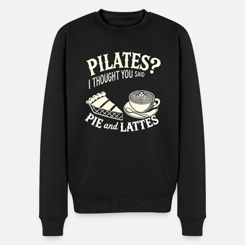 Pilates Ich dachte, Sie sagten Kuchen und - Männer Premium Bio Pullover - Schwarz