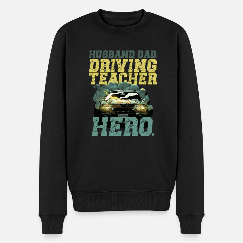 Instructeur de conduite Instructeur d’auto-école Professeur de conduite Papa - Pull Premium bio Homme - noir