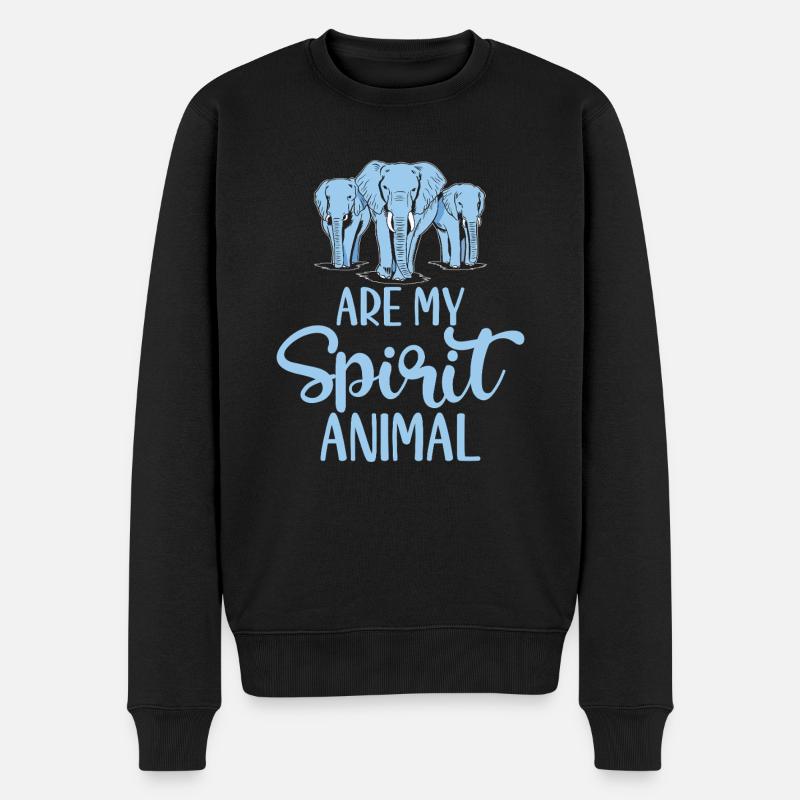 Cadeaux d’amoureux des éléphants - Pull Premium bio Homme - noir