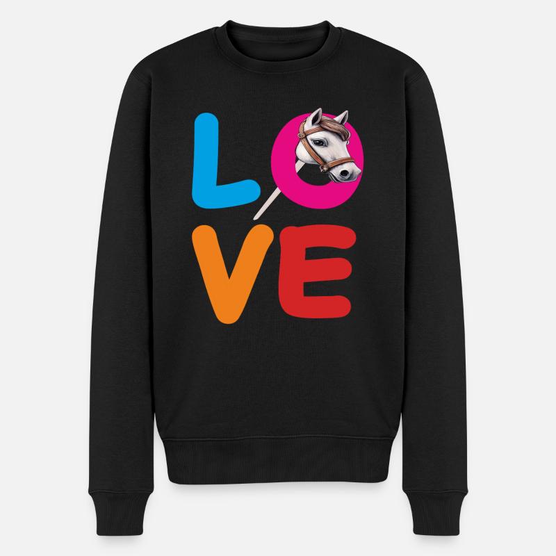 CHEVAL D’AMOUR - Pull Premium bio Homme - noir