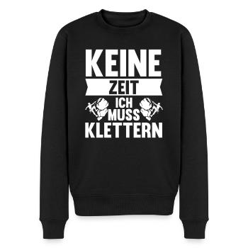 Berge Klettern Kletter Geschenk - Männer Premium Bio Pullover - Schwarz - Vorne - Nico (187cm)
