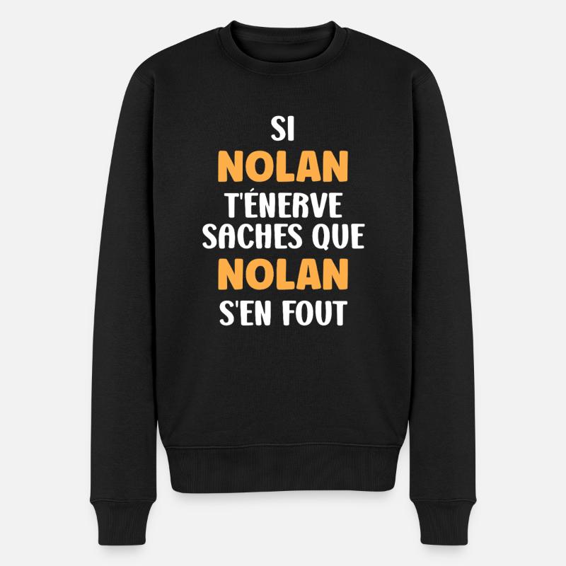nolan - Pull Premium bio Homme - noir