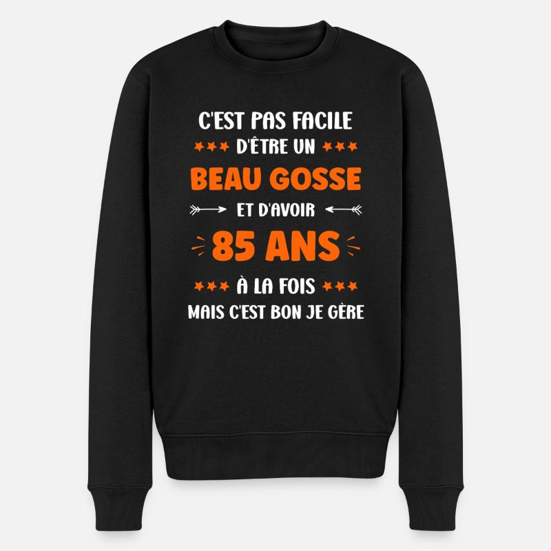 85 ANS - Pull Premium bio Homme - noir