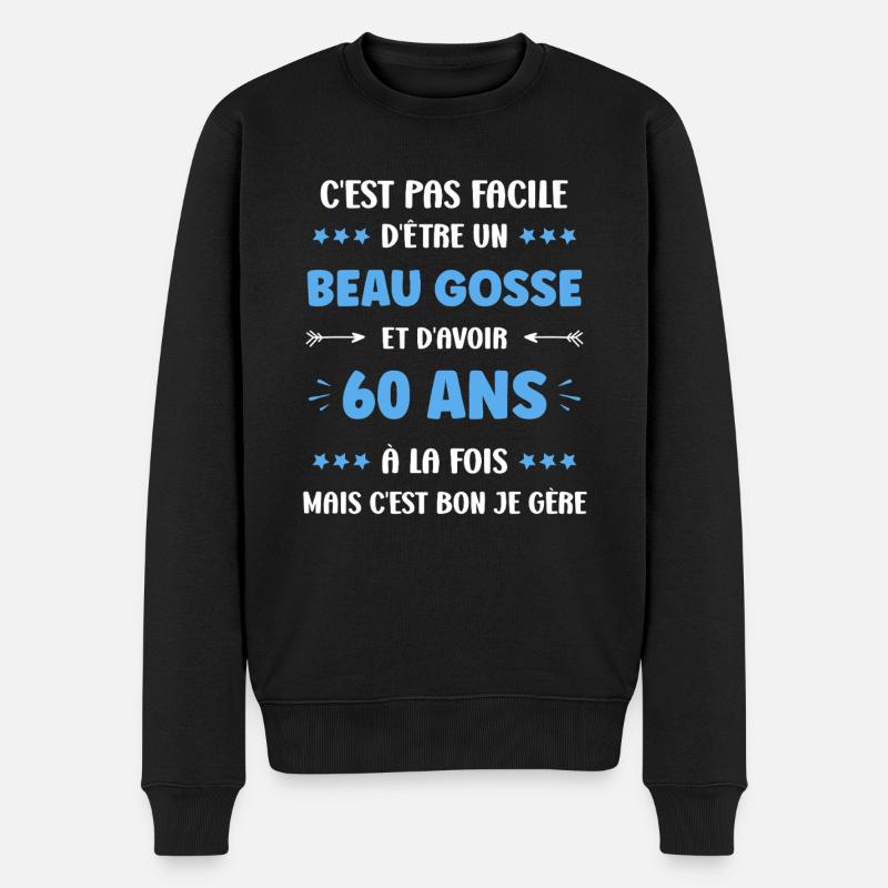 60 ANS - Pull Premium bio Homme - noir