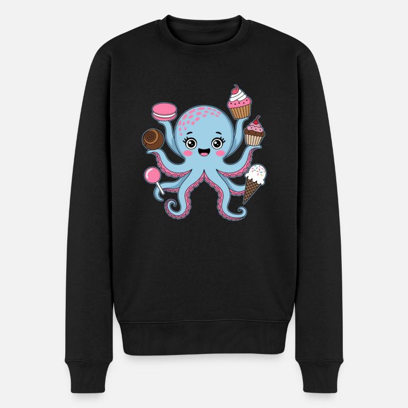Gâteau Poulpe Enfants Calmars - Pull Premium bio Homme - noir
