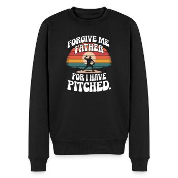 Pardonne-moi Père Baseball Pitcher Flame Design - Pull Premium bio Homme - noir - Devant - Nico (187cm)