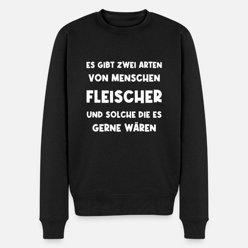 Fleischer Metzger Schlachter Fleischerei - Männer Premium Bio Pullover - Schwarz
