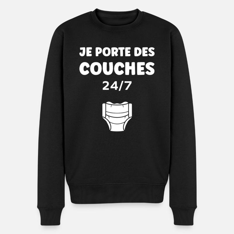 Couches - Pull Premium bio Homme - noir
