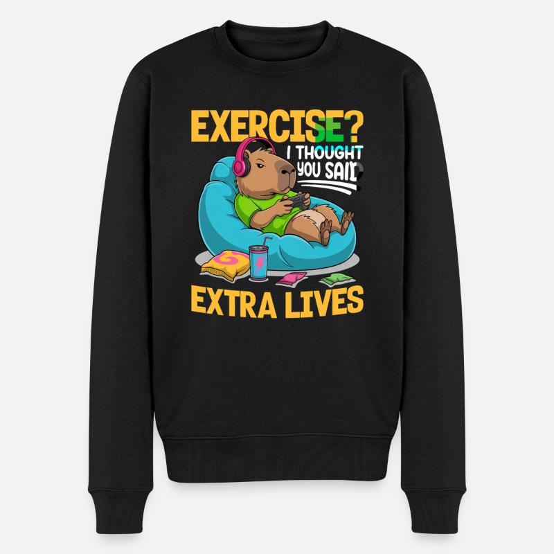 Capybara Gamer Gaming - Pull Premium bio Homme - noir