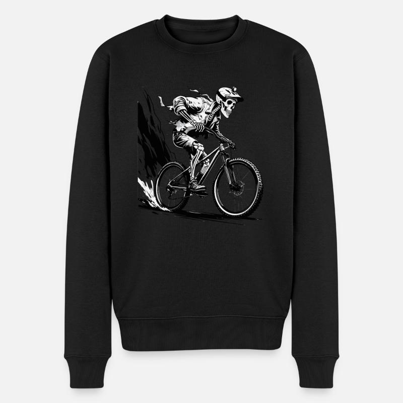 VTT, vélo, vélo, descente en vélo - Pull Premium bio Homme - noir