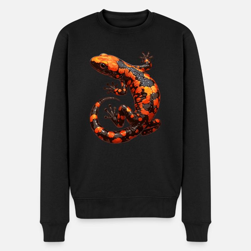Salamanders Salamander - Männer Premium Bio Pullover - Schwarz