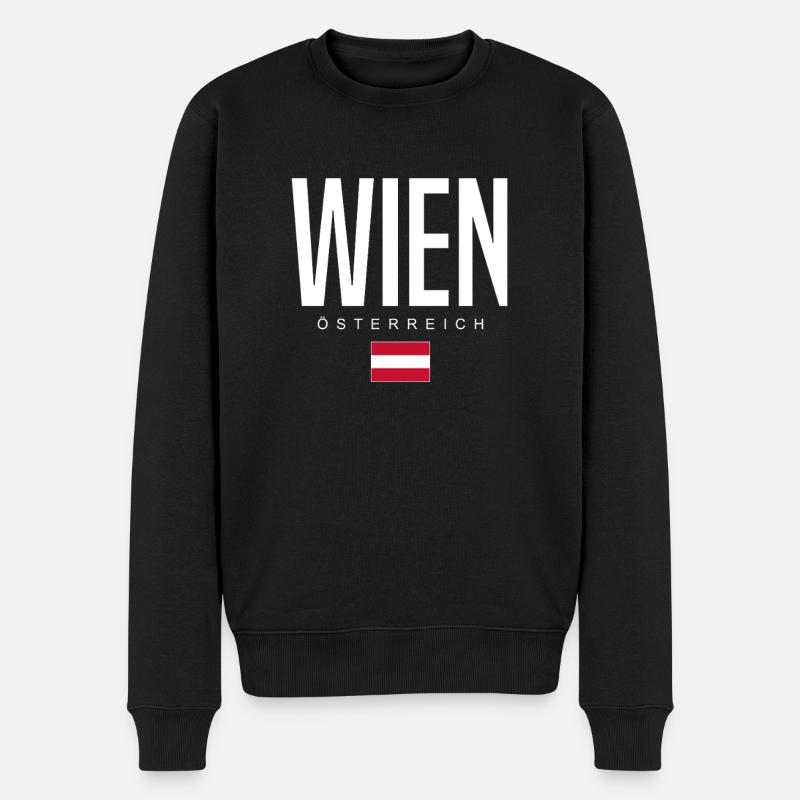 Wien Österreich - Männer Premium Bio Pullover - Schwarz