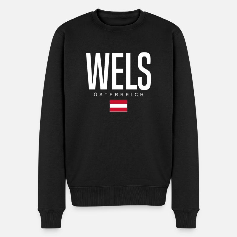 Wels, Autriche - Pull Premium bio Homme - noir