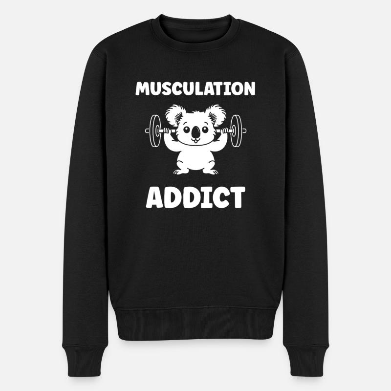 Humour musculation - Pull Premium bio Homme - noir