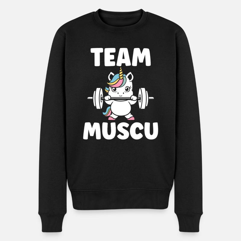 Humour musculation - Pull Premium bio Homme - noir