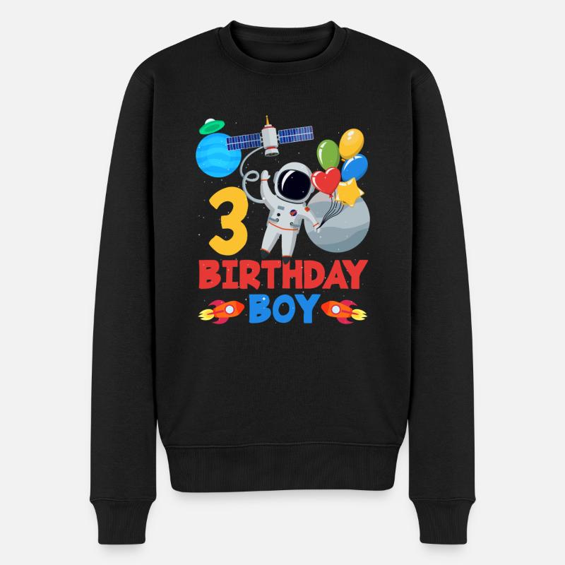 Astronaute Aventure Anniversaire Garçon Design - Pull Premium bio Homme - noir